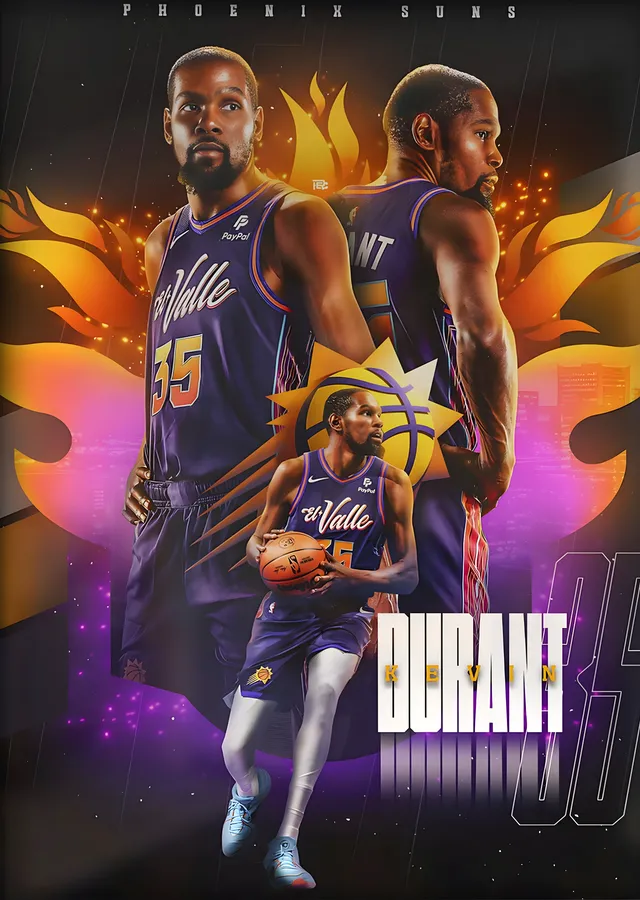 Kevin Durant: Phoenix Suns metal tablo
