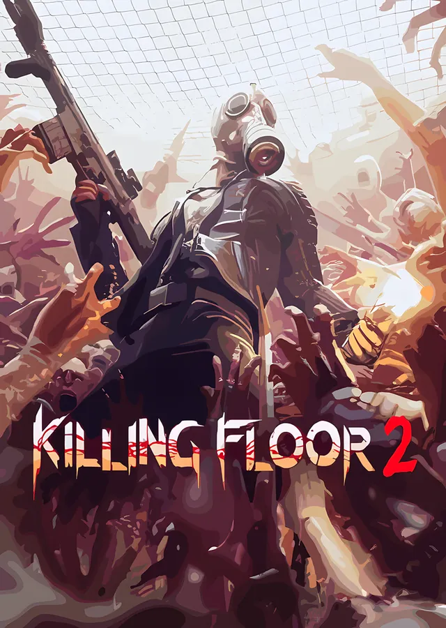 Killing Floor 2: Ağın Önünde Silahlı Asker metal tablo