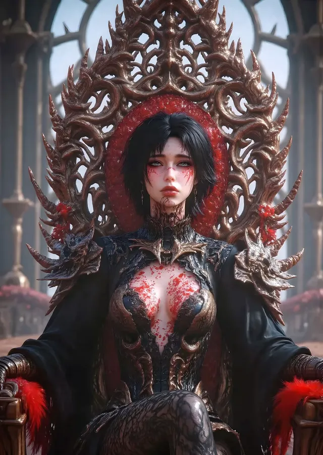 Baldur's Gate 3 - Evelyn Kızıl Tahtta metal tablo
