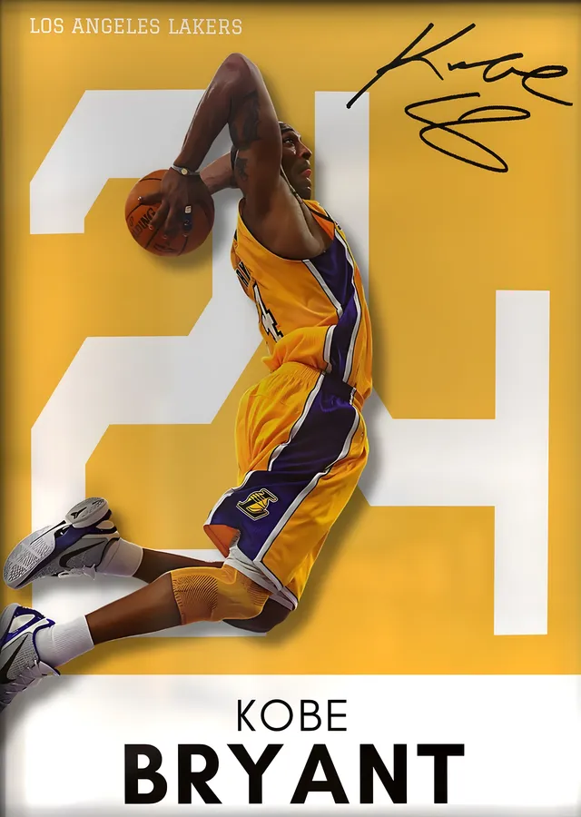 Kobe Bryant: 24 metal tablo