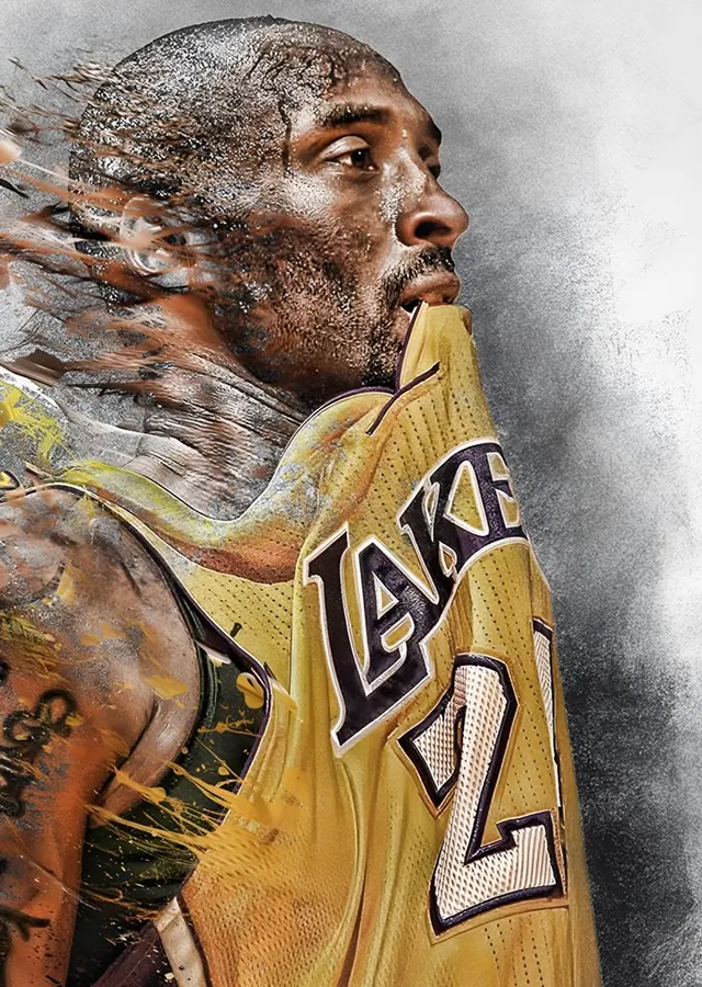 Kobe Bryant: Dağılan Portre metal tablo
