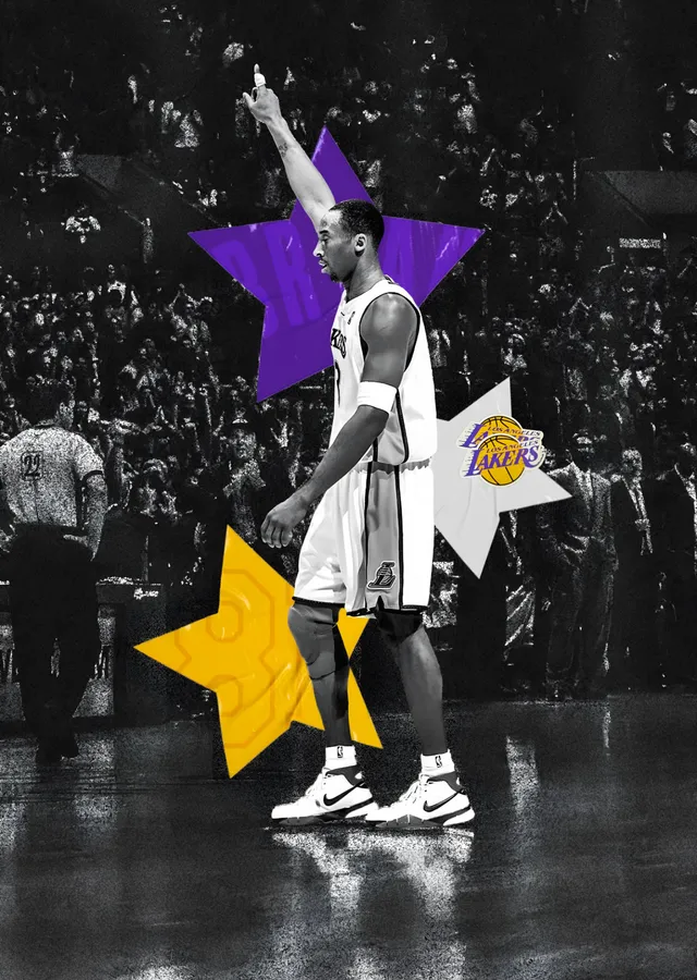 Kobe Bryant: Lakers Yıldızları metal tablo