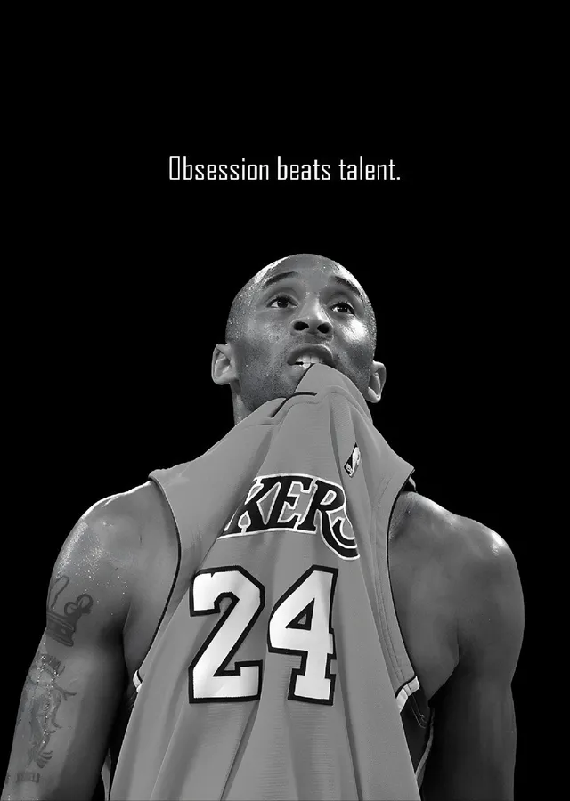 Kobe Bryant: Obsession Beats Talent metal tablo