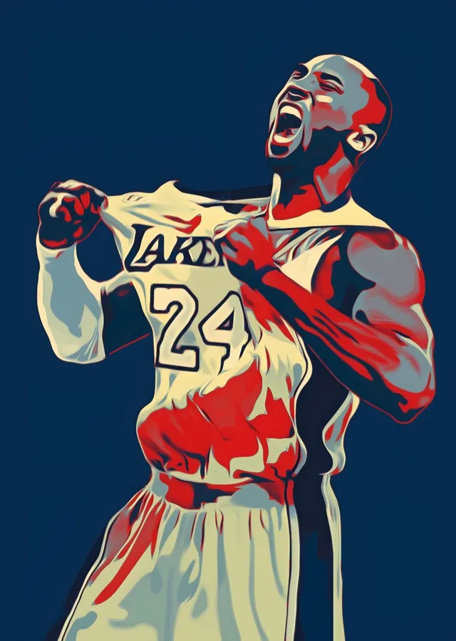 Kobe Bryant: Pop Art Sevinç metal tablo