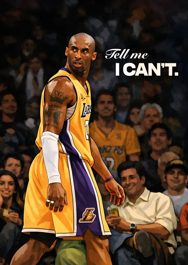 Kobe Bryant: Tell Me I Can't metal tablo