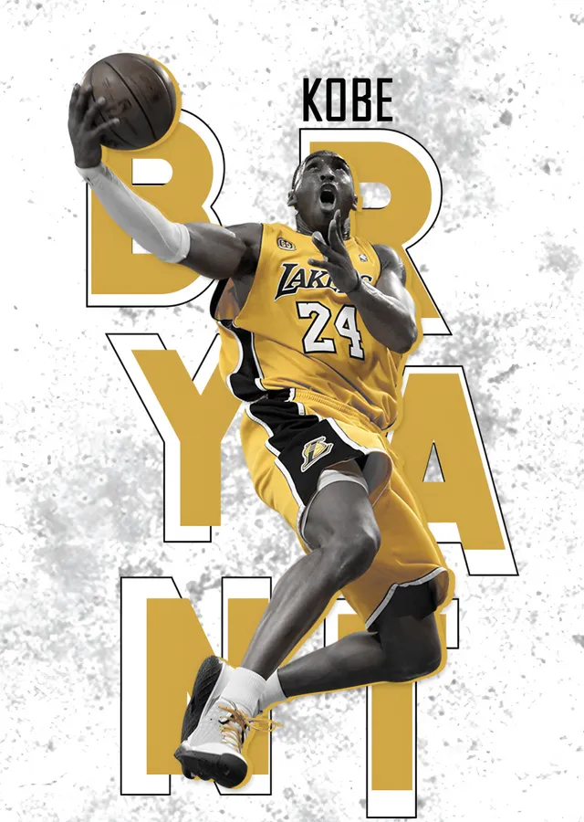 Kobe Bryant: Tipografi Smacı metal tablo