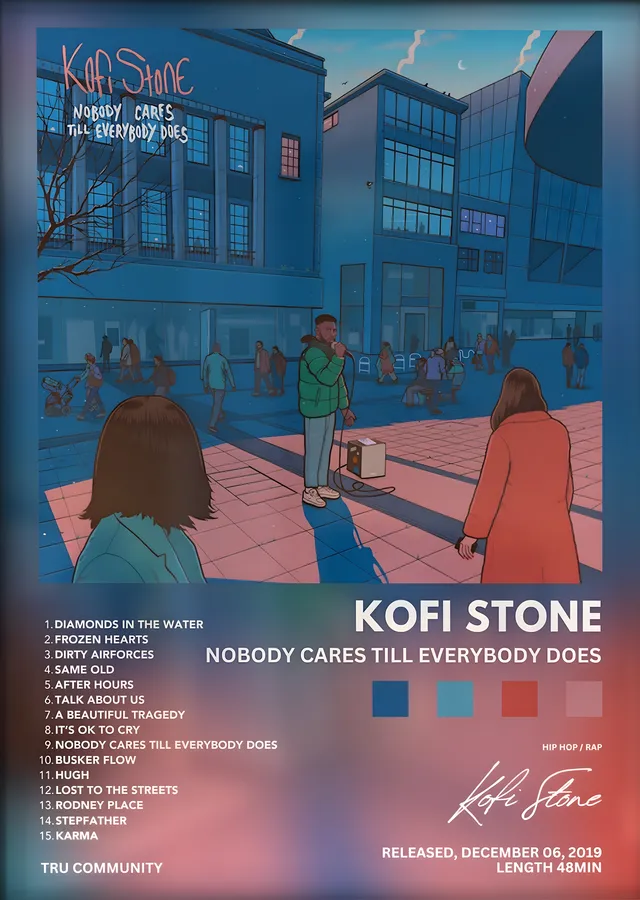 Kofi Stone: Nobody Cares Till Everybody Does metal tablo