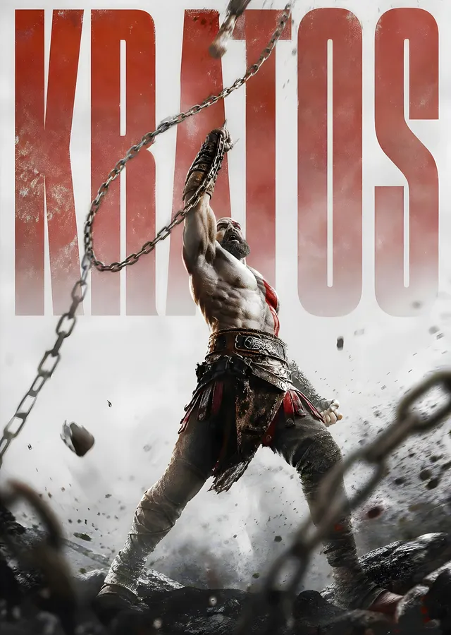 Kratos - God of War metal tablo