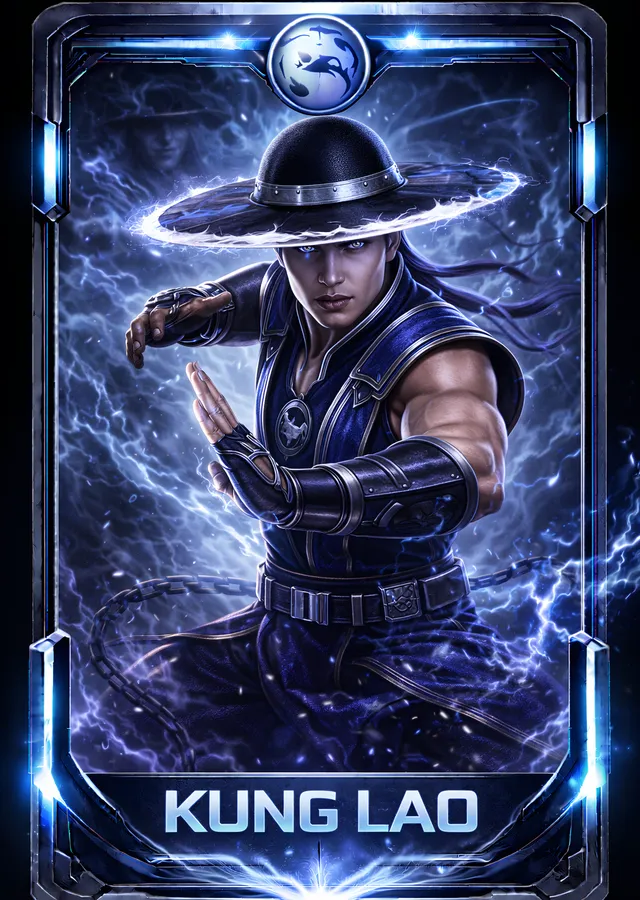 Kung Lao Karakter Kartı metal tablo