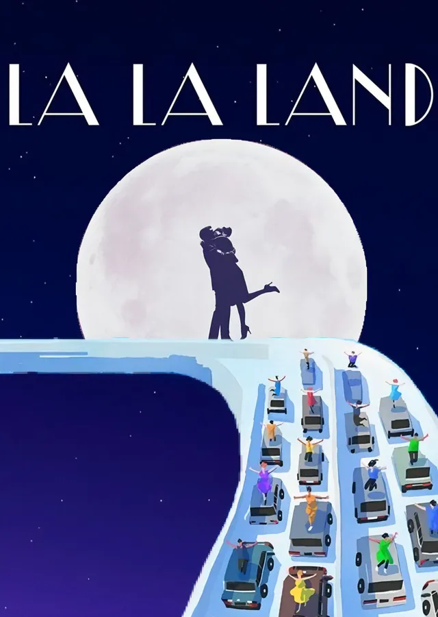 La La Land Trafik Sahnesi metal tablo