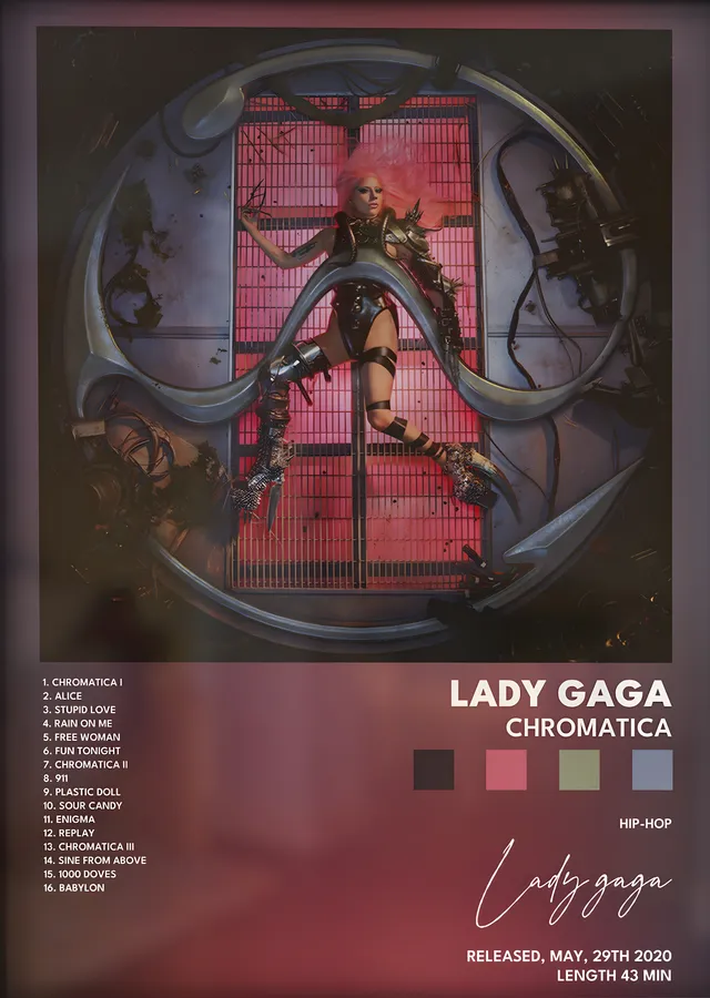 Lady Gaga: Chromatica metal tablo