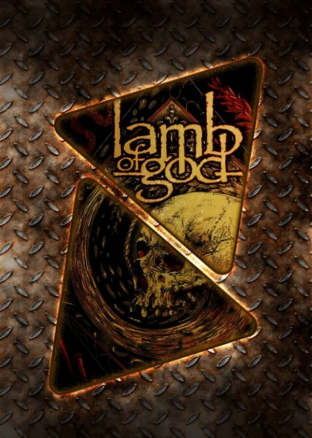 Lamb of God: Metal Plakada Altın Amblem metal tablo