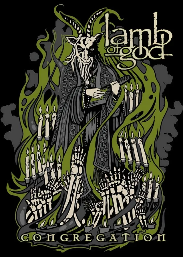 Lamb of God: Yeşil Alevde Congregation metal tablo