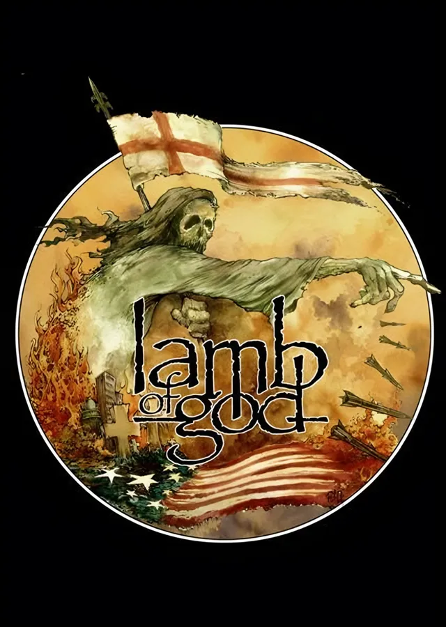 Lamb of God: Yıkıntıda Yatan Figür metal tablo