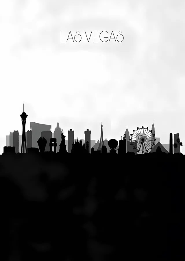 Las Vegas Silueti II metal tablo