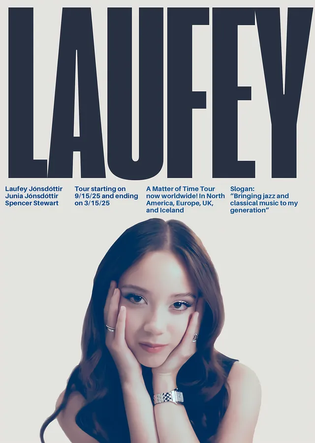 Laufey: A Matter of Time Turne Afişi metal tablo