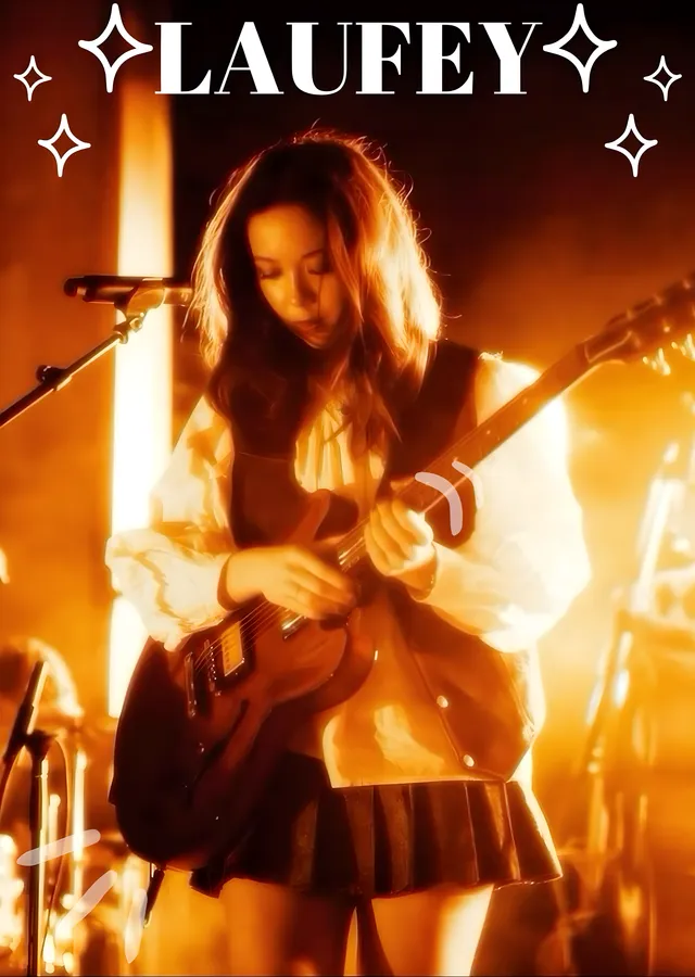 Laufey: Gitar Solosu metal tablo