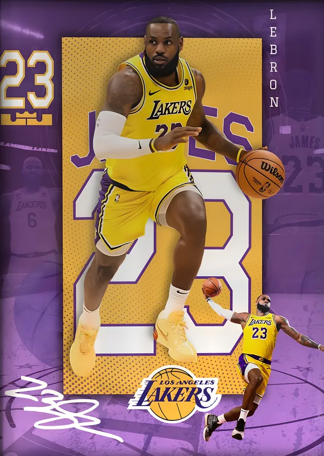 LeBron James: 23 metal tablo
