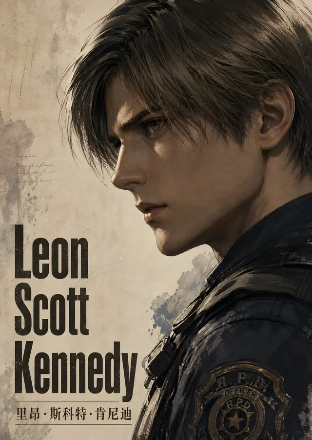 Leon Scott Kennedy - Resident Evil metal tablo