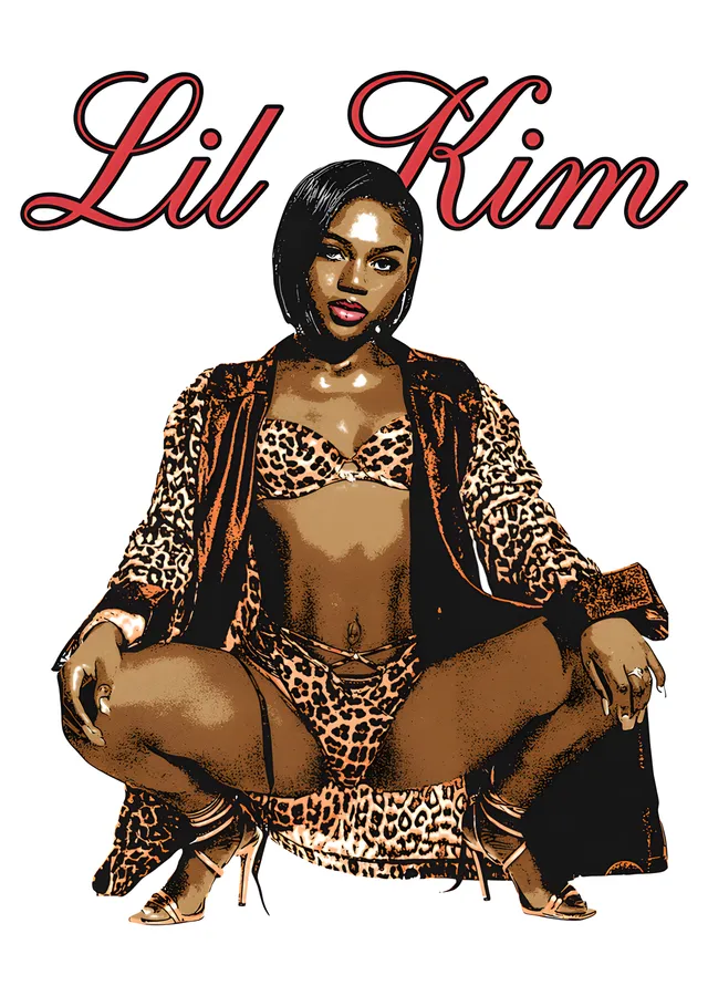 Lil' Kim - Leopar metal tablo