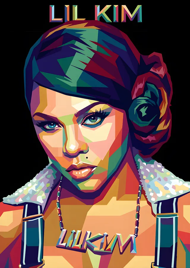 Lil' Kim - Pop Art Kolye metal tablo