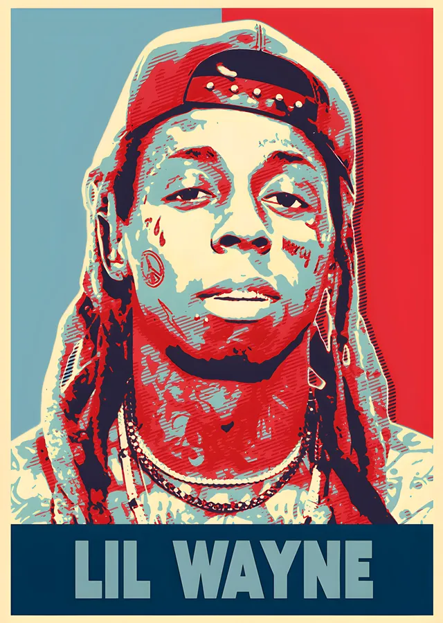 Lil Wayne - Pop Art Portre metal tablo