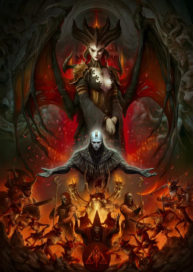 Lilith - Diablo IV metal tablo