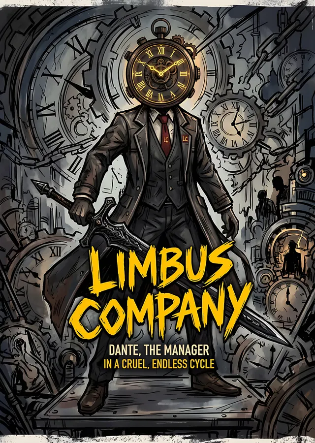 Limbus Company: Dişlilerin Ortasında Saat Kafalı Dante metal tablo