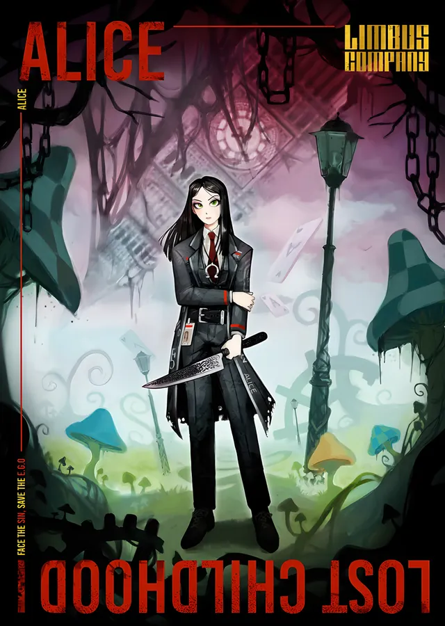 Limbus Company: Kayıp Çocukluk Temalı Alice metal tablo