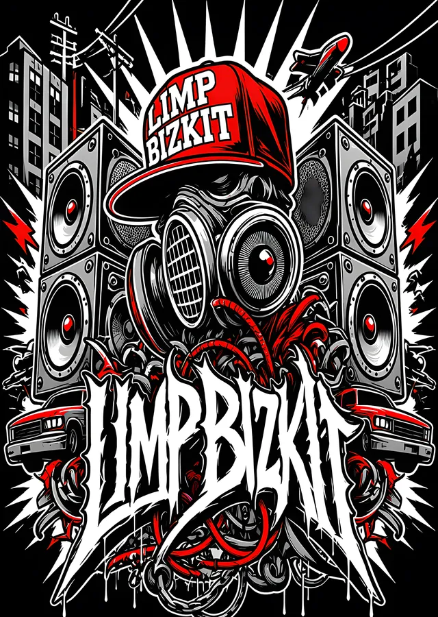 Limp Bizkit: Hoparlör Duvarı metal tablo