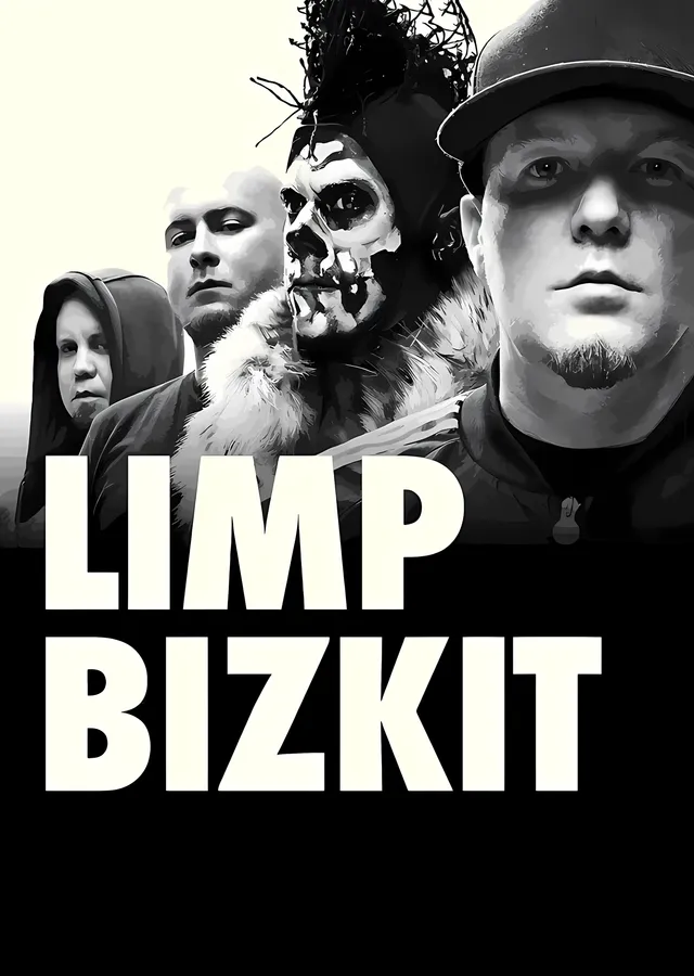 Limp Bizkit: Kuru Kafalı Grup Kolajı metal tablo