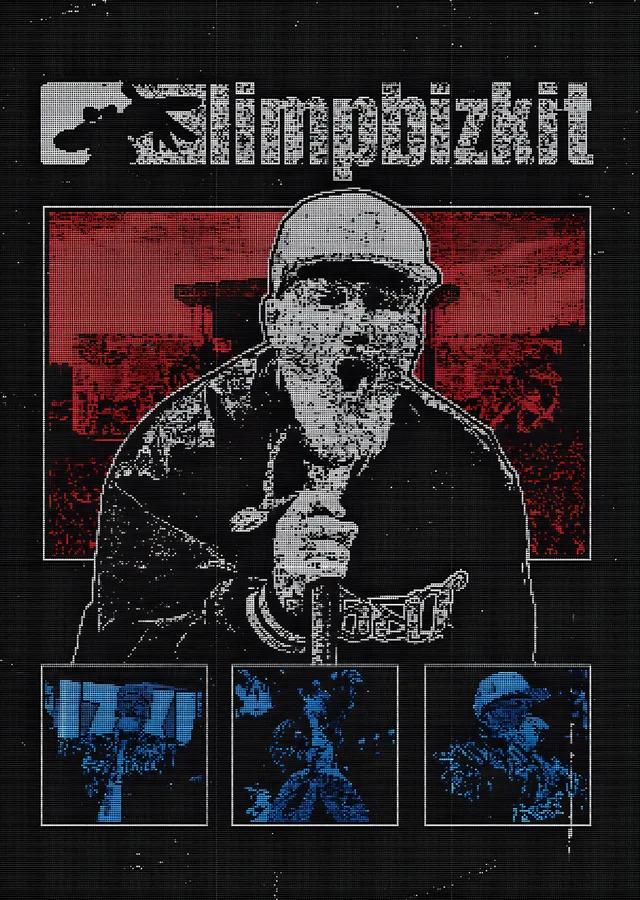 Limp Bizkit: Serigrafi Panelleri metal tablo