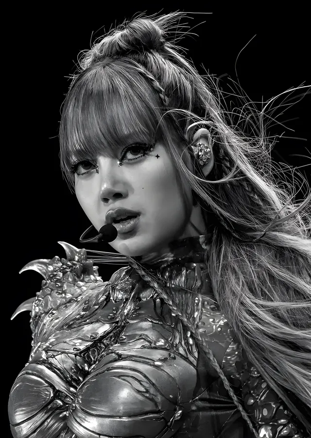Lisa: Gümüş Zırhlı Sahne metal tablo