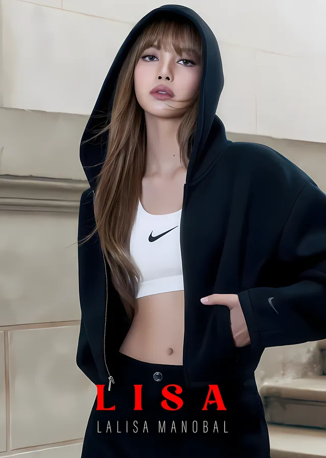 Lisa: Siyah Kapüşonlu Duruş metal tablo