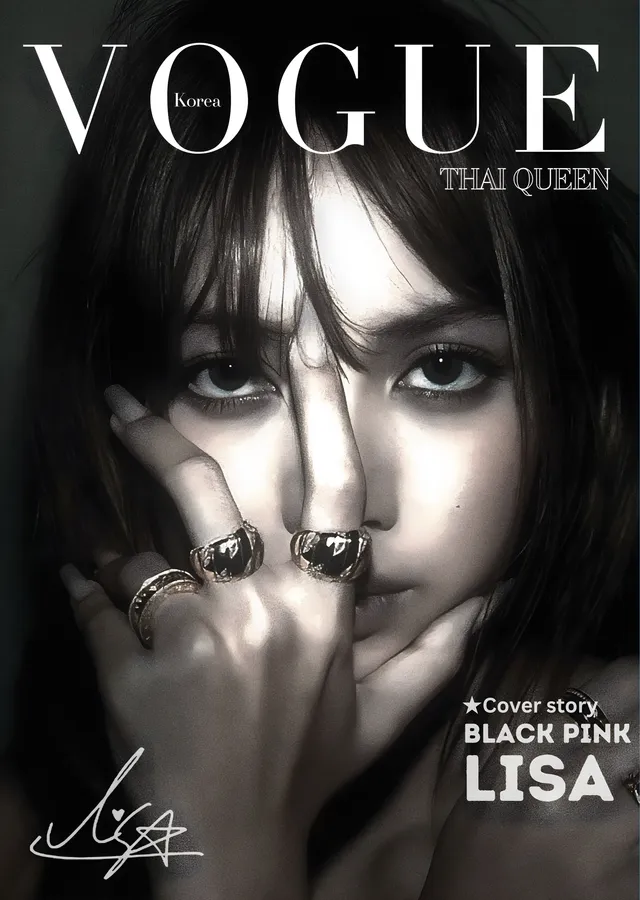 Lisa: Vogue Esintili Dergi Kapağı metal tablo