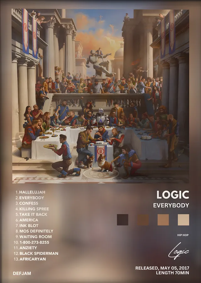 Logic: Everybody metal tablo
