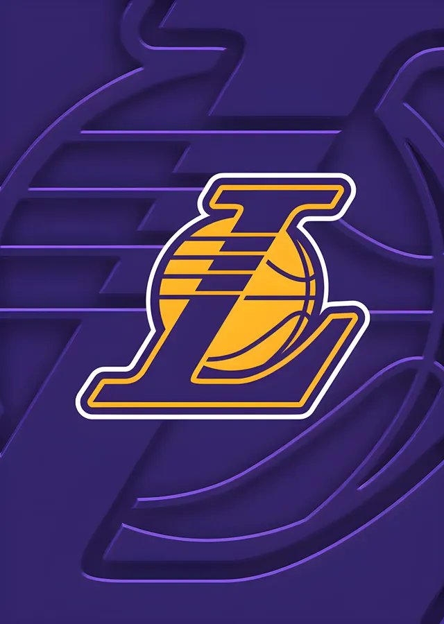 Los Angeles Lakers - Mor Amblem metal tablo