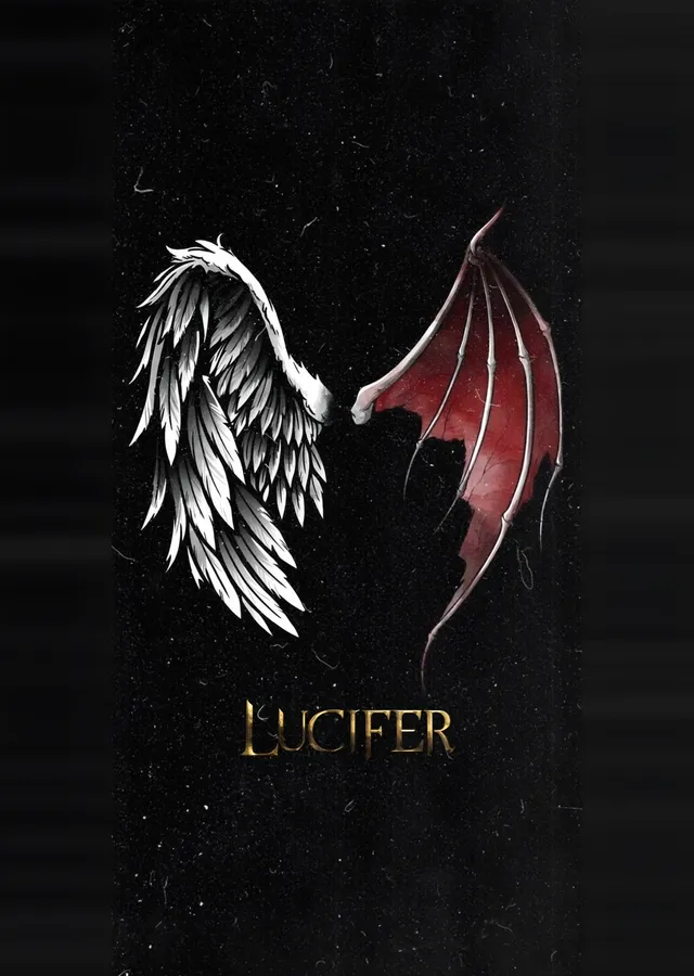 Lucifer: Melek ve Şeytan Kanadı metal tablo