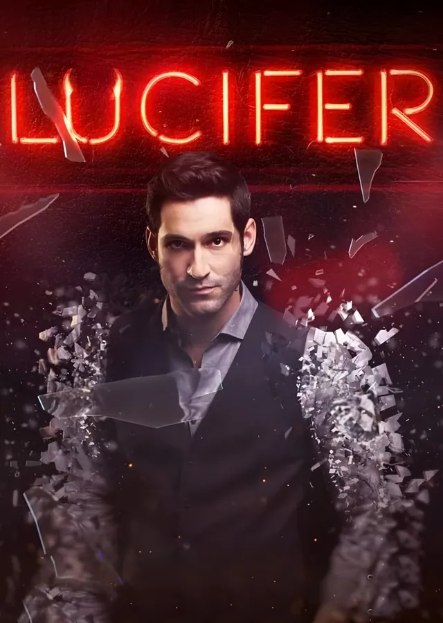 Lucifer: Neon Tabelalı Afiş metal tablo