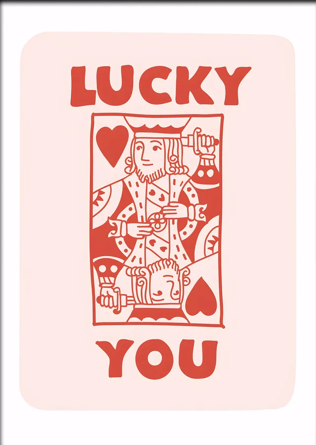 Lucky You Kupa Papazı metal tablo