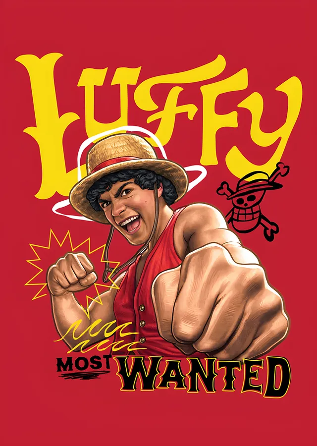 Luffy Most Wanted metal tablo