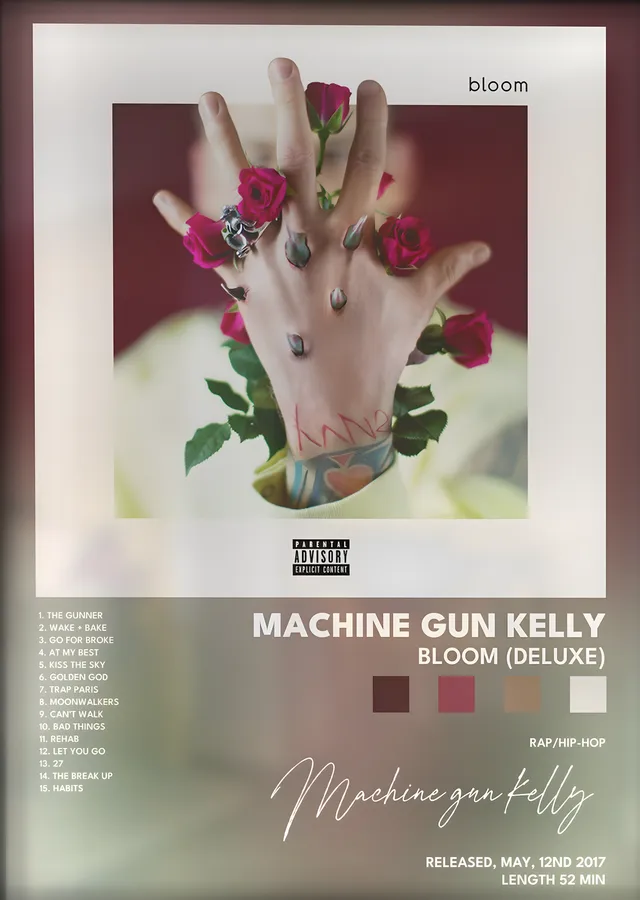 Machine Gun Kelly: Bloom metal tablo