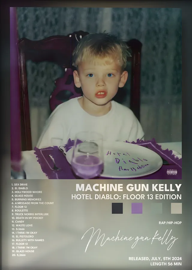 Machine Gun Kelly: Hotel Diablo (Floor 13) metal tablo