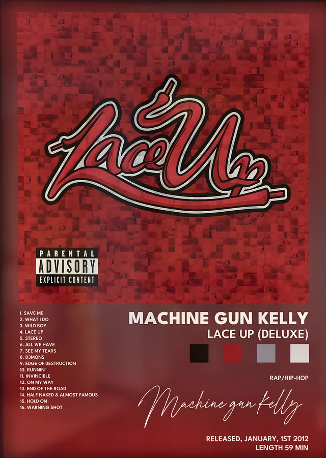 Machine Gun Kelly: Lace Up metal tablo