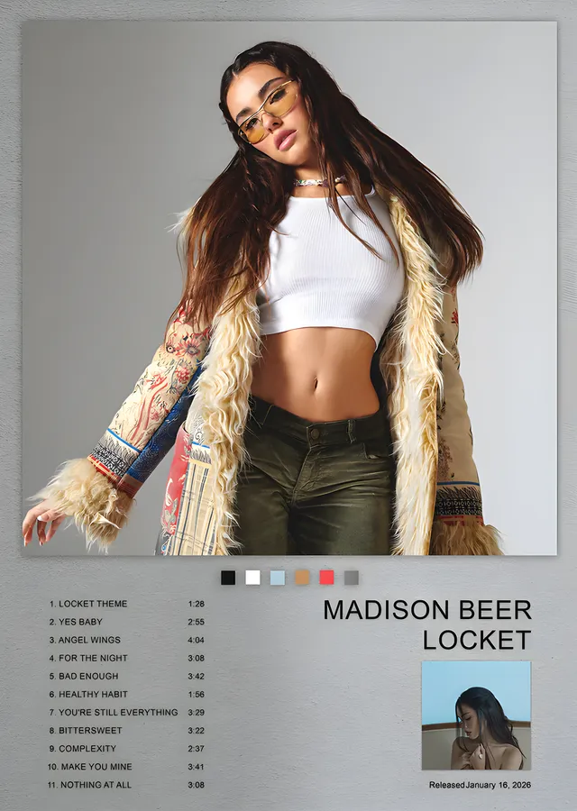 Madison Beer: Locket Albüm Künyesi metal tablo