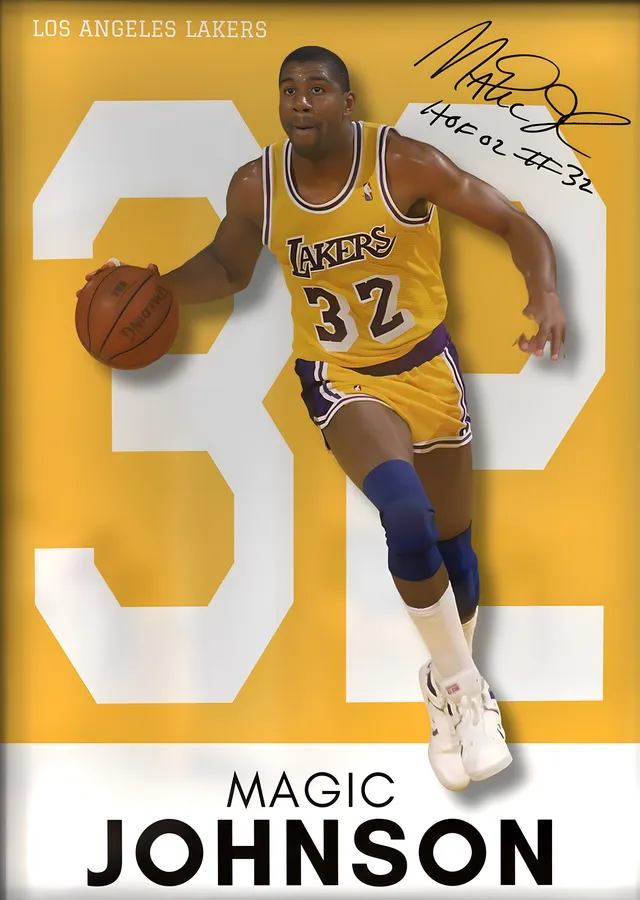 Magic Johnson: 32 metal tablo