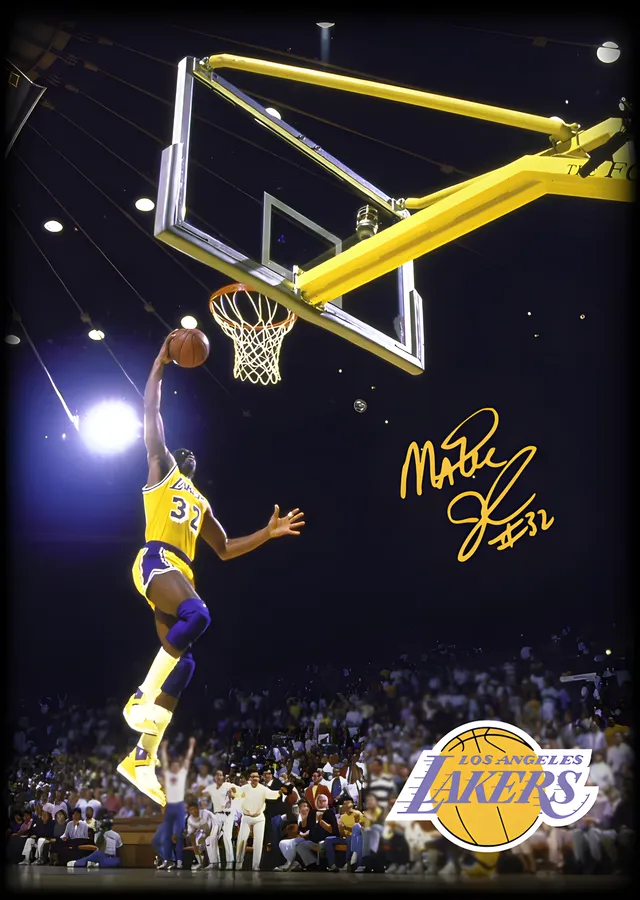 Magic Johnson - Lakers Smacı metal tablo