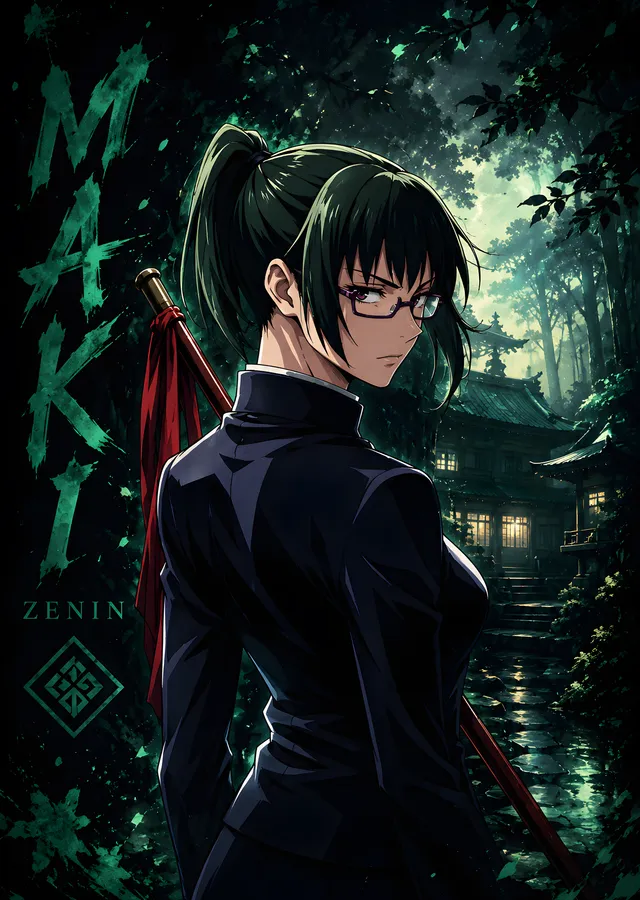 Maki Zenin - Orman metal tablo