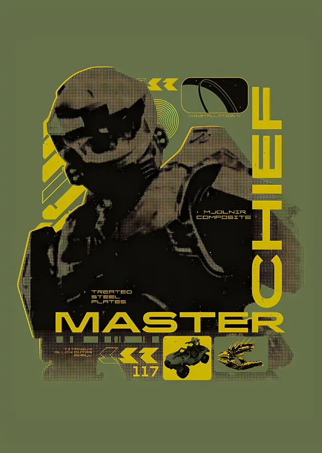 Master Chief - Halo metal tablo