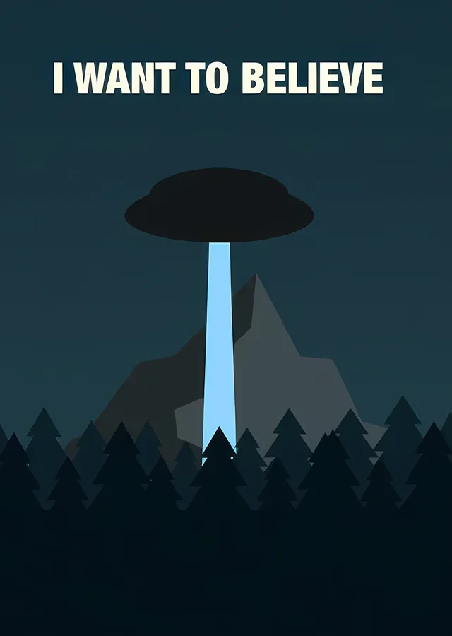 The X-Files - I Want To Believe metal tablo